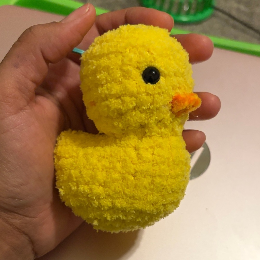 Yellow rubber ducky key chain